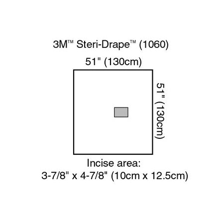 3M Steri-Drape EENT Drape  51" x 51" - With Incise Film (40/Case)