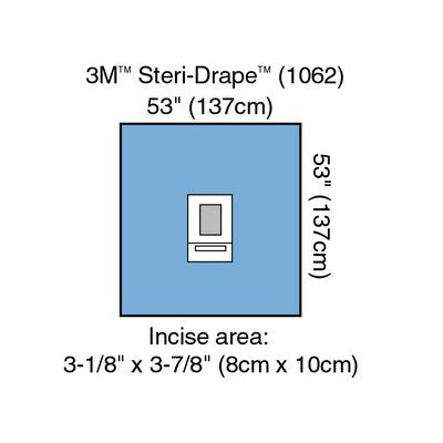 3M Steri-Drape EENT Ophthalmic Drape  With Incise Film and Pouch (60/Case)