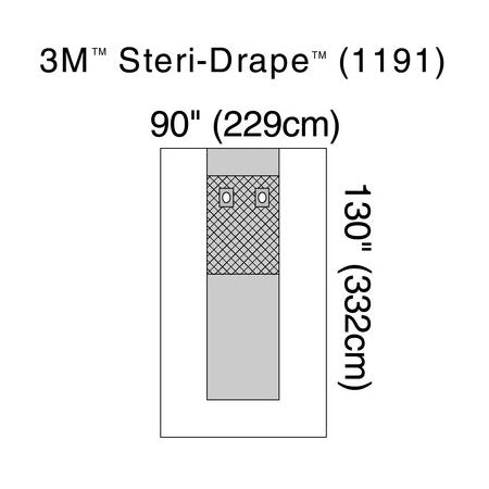 3M Steri-Drape Femoral Angiography Drape (20/Box)  90" x 130"