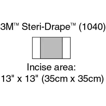 3M Steri-Drape Incise Drape  3.875" x 7.875" (10/Box)