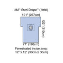 3M Steri-Drape OB/GYN Cesarean Section Drape (5/Box)  with Adhesive Aperture Pouch