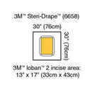 3M Steri-Drape Pouch with Ioban 2 Incise Film (5/Box)  30" x 30"