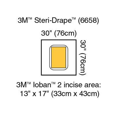 3M Steri-Drape Pouch with Ioban 2 Incise Film  30" x 30" (Case of 20)