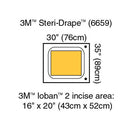 3M Steri-Drape Pouch with Ioban 2 Incise Film  30" x 35" (Case of 20)