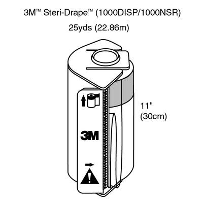 3M Steri-Drape Surgical Roll Prep Drape  Box of 8 Rolls