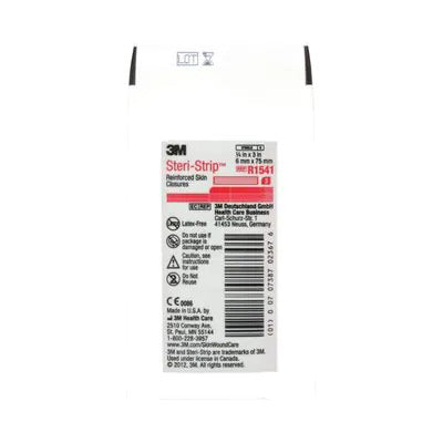 3M Steri-Strip Reinforced Adhesive Skin Closure  0.25" x 3" (50 / Box)