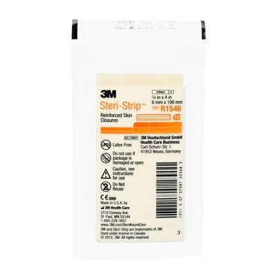3M Steri-Strip Reinforced Adhesive Skin Closure  0.35" x 4" (50 / Box)