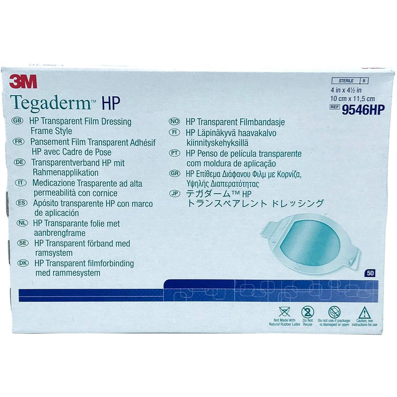 3M Tegaderm HP Transparent Film I.V. Dressing  4" x 4.5" (50/Box)