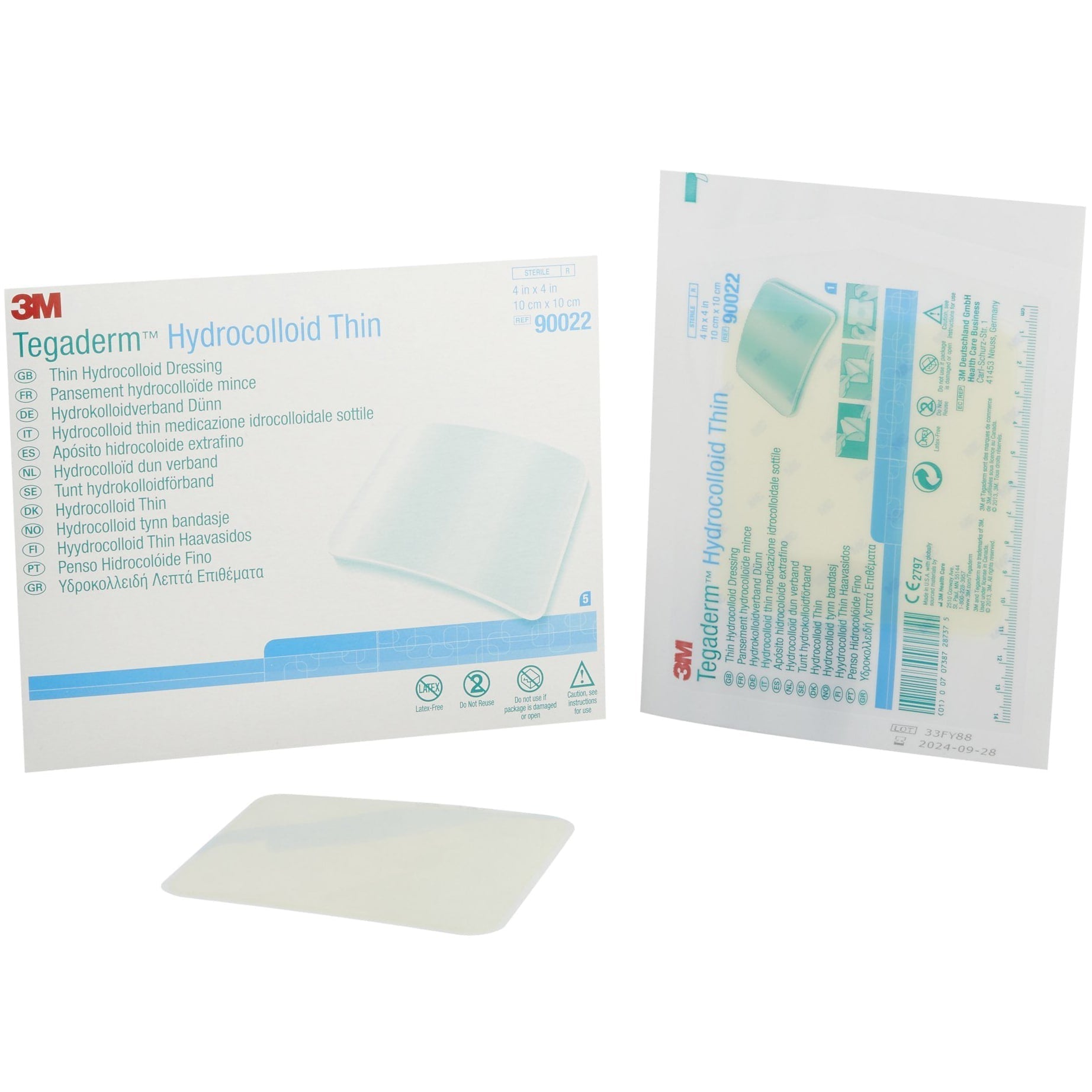 3M Tegaderm Hydrocolloid Square Dressing  Regular: 6" x 6" (60 Boxes of 3/Case)