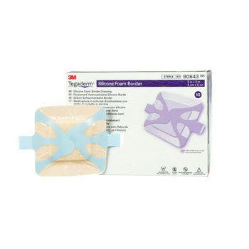 3M Tegaderm Silicone Bordered Foam Dressing (10/Box) 