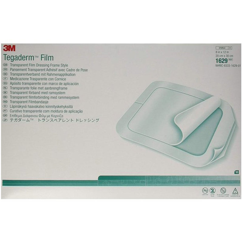 3M Tegaderm Transparent Frame Style Film Dressing  8" x 12" (20 cm x 30 cm) (80/Case)