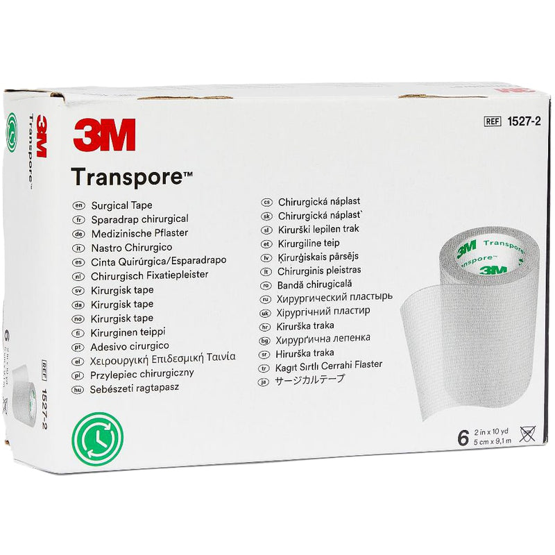3M Transpore Surgical Tape  2" x 10 yd (6/Box)