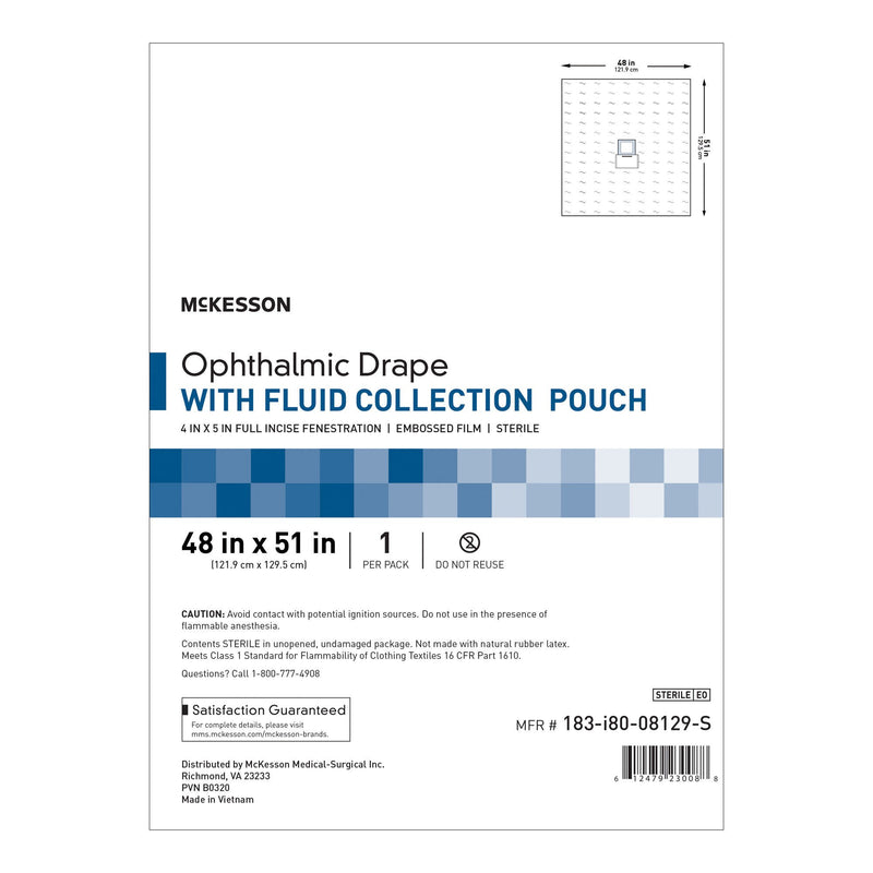 McKesson Sterile Surgical Ophthalmic Drape, 48 x 51 Inch (Case of 30)
