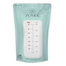 Breast Milk Storage Bag Zomee 8 oz. Food Grade Plastic Clear / Green (Case of 2000)