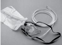 NonRebreather Oxygen Mask Salter Labs Elongated Style Adult One Size Fits Most Adjustable Head Strap 