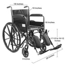 McKesson Brand McKesson Wheelchair, 18 Inch Seat Width 