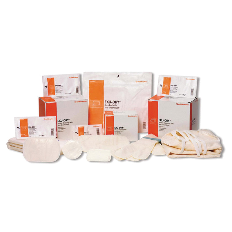 Super Absorbent Dressing EXU-DRY Anti-Shear 3 X 4 Inch Slit Tube 