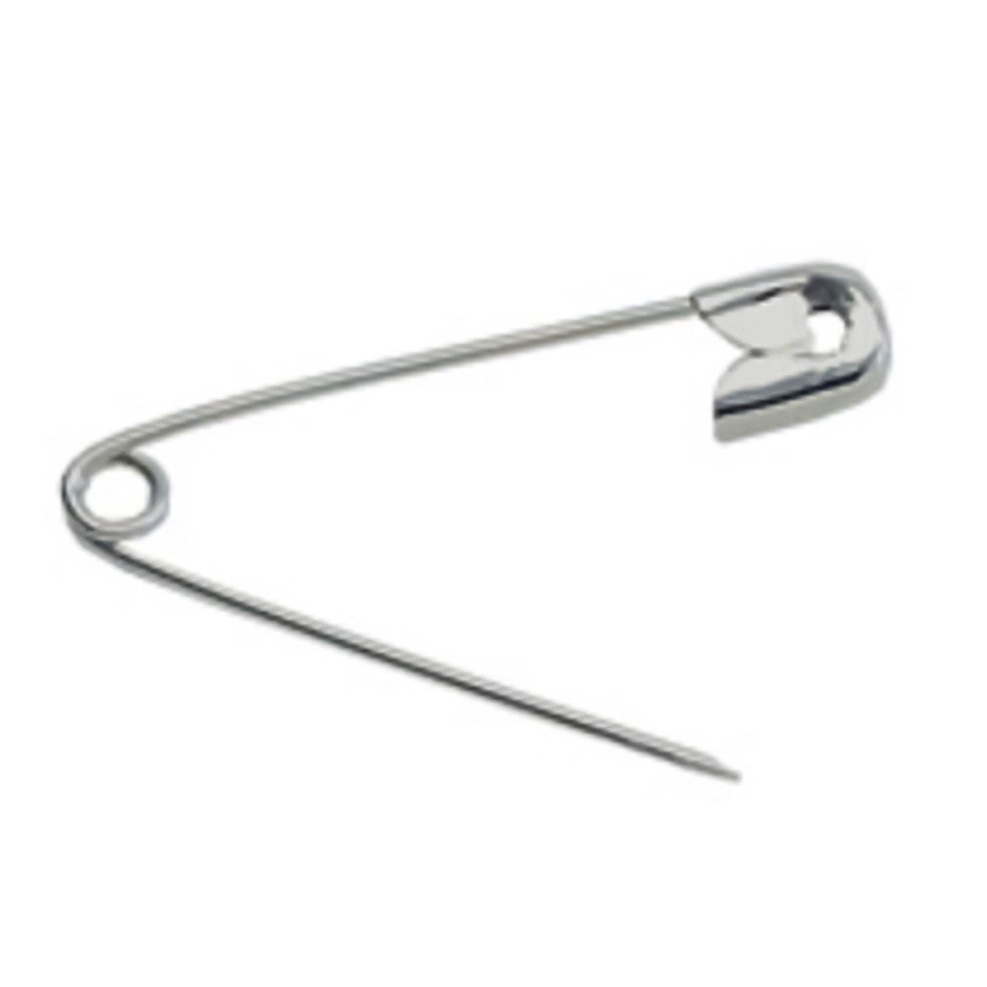 Safety Pin Number 2 Nickel Plated Steel (Box of 10 Gross)
