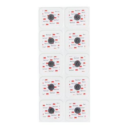ECG Monitoring Electrode with Abrader Snap Connector Sticky Gel Foam Backing Adult Radiolucent / MR Conditional 5 per Pack 