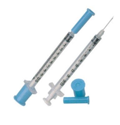 Standard Tuberculin Syringe with Needle ExelInt 1 mL 1/2 Inch 26 Gauge NonSafety Regular Wall (Case)