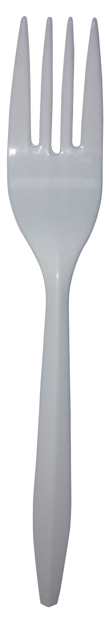 Fork Empress Medium Weight White Plastic (Case of 1000)