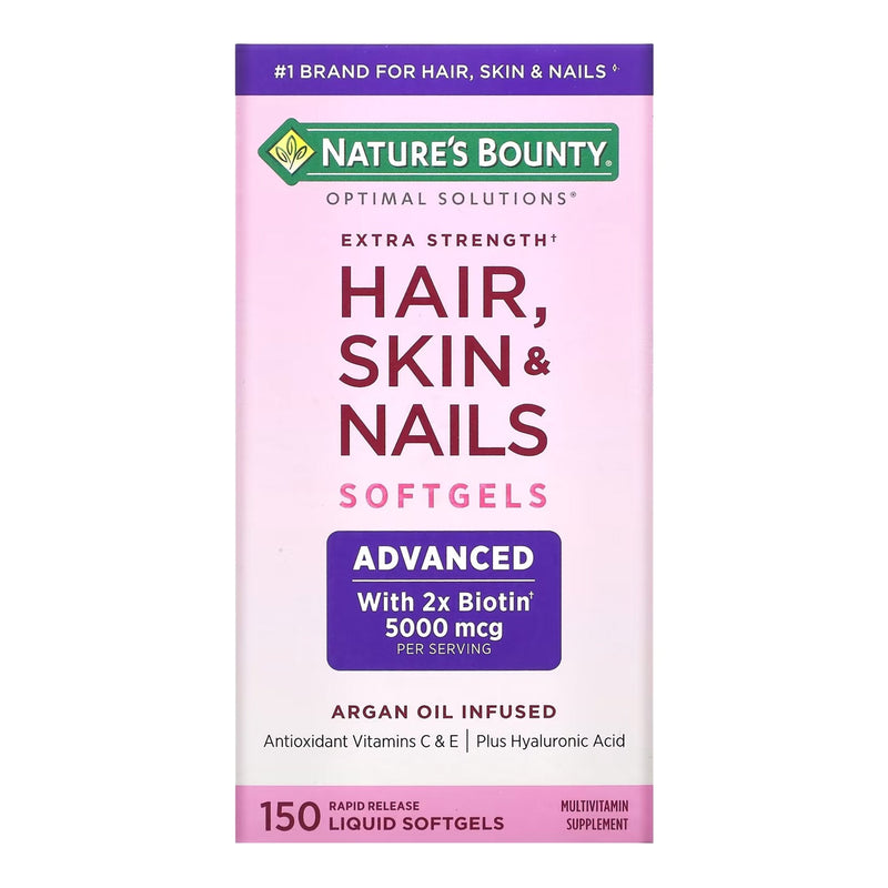 US Nutrition Nature's Bounty Optimal Solutions Extra Strength Hair, Skin & Nails Softgels 