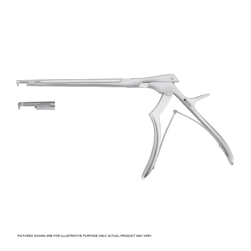Sklar Kerrison Rongeur - 7", Downwards Cutting (90°), 2mm Tip, Thin Footplate, Titanium Nitride Coated - 42-4902 