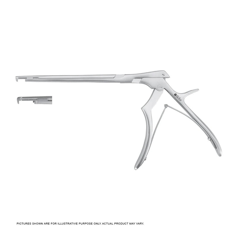 Sklar Kerrison Rongeur - 8", Downwards Cutting (90°), 3mm Tip, Thin Footplate, Titanium Nitride Coated - 42-4913