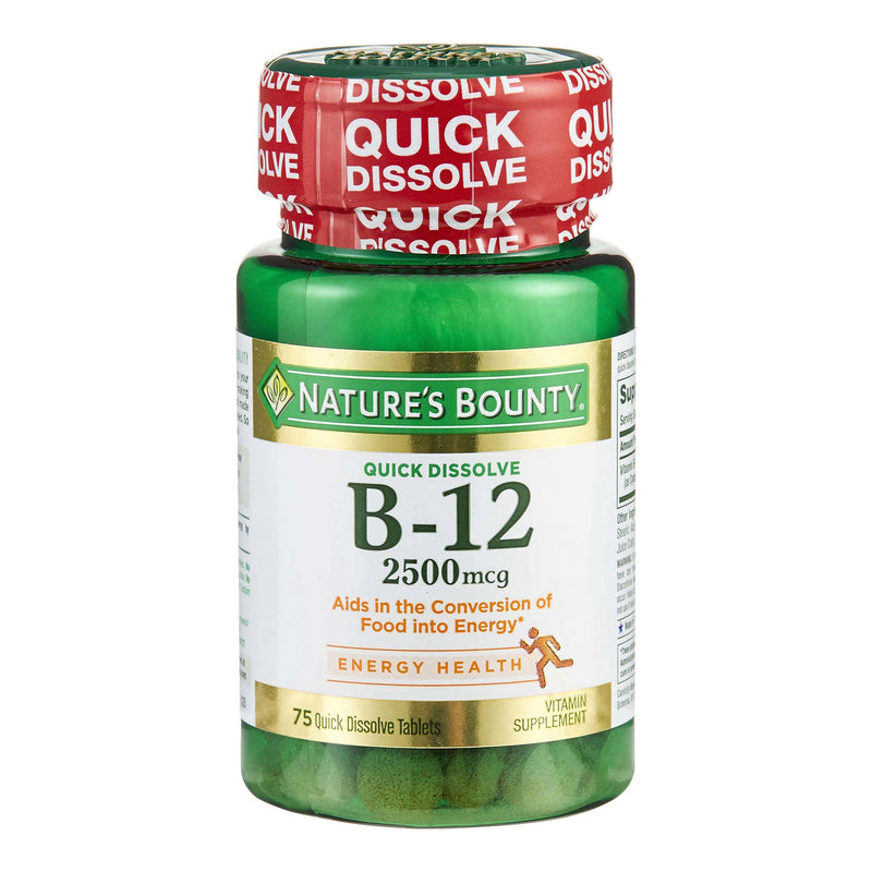 Nature's Bounty B-12 Vitamin Supplement (Bottle of 75)
