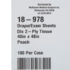 McKesson Nonsterile Physical Exam Drape, 40 x 48 Inch (Case of 100)