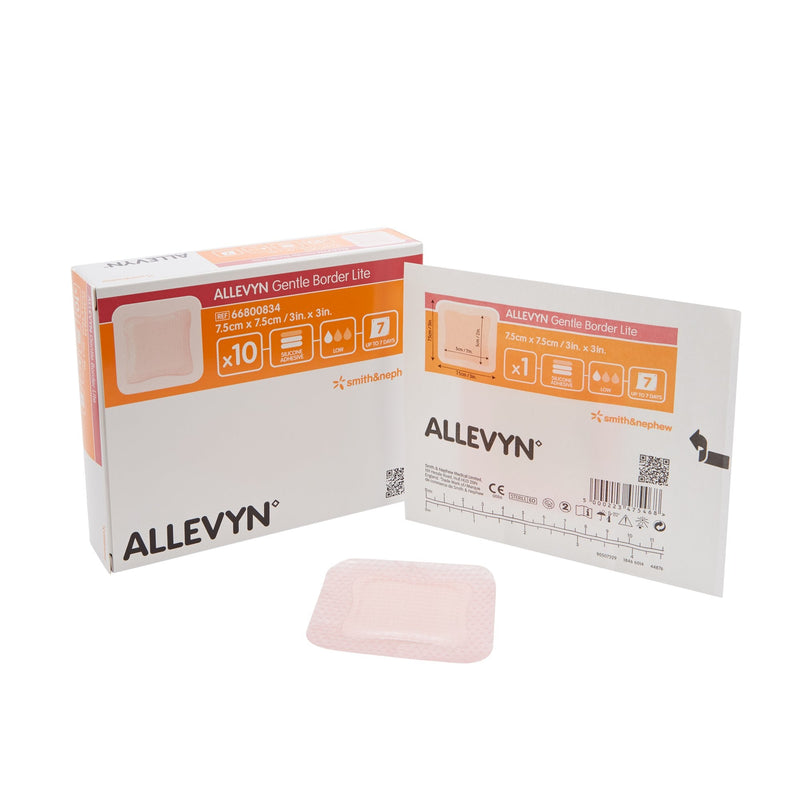 Smith & Nephew Allevyn Gentle Border Lite Silicone Foam Dressing (60/CS) 