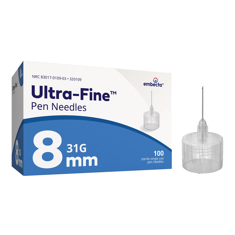 INSULIN PEN NDL 31G 8MM100/BX 12BX/CS