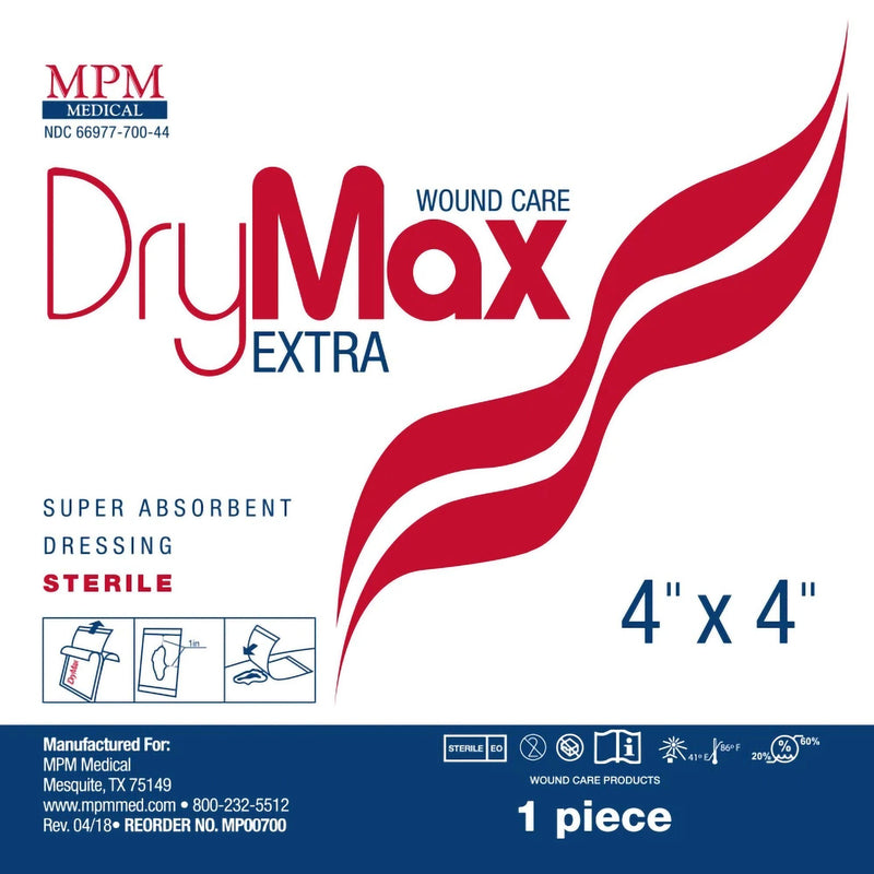 DryMax Extra Super Absorbent Dressing, 4 x 4 Inch (Case of 50)