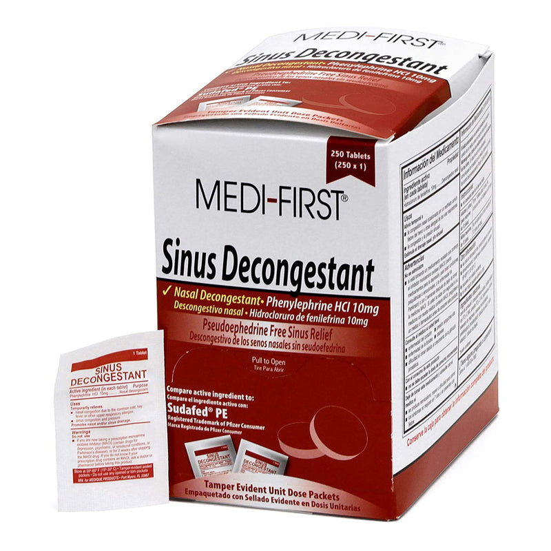 Medi-First Phenylephrine HCl Sinus Relief (Case of 3000)
