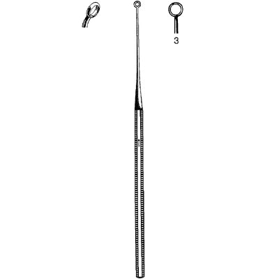 Sklar Buck Ear Curette - Angled, Blunt,
