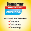 Dramamine Motion Sickness Antiemetic Dual Action Tablets Original (Each of 36)
