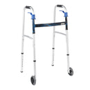 Drive DeVilbiss Healthcare drive Aluminum Dual Release Folding Walker, 32 – 39 Inch Height 