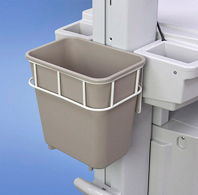 Capsa Healthcare Poc Carts - Cart Acc - Plastic Waste Bin/Bracket For M38 Or M40  POC Carts - Cart Acc - Plastic Waste Bin/Bracket f