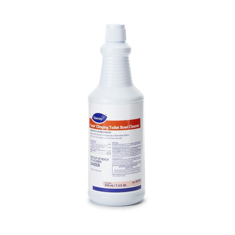 Toilet Bowl Cleaner Diversey Crew Acid Based Manual Squeeze Liquid 32 oz. Bottle Floral Scent NonSterile 