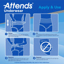 Attends Healthcare Products Attends Care Adult Absorbent Underwear, Heavy Absorbency, X-Large, White (100/CS) 
