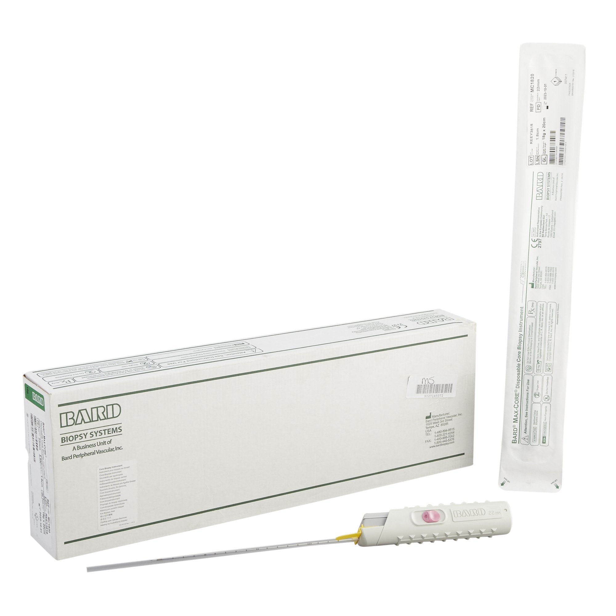 Biopsy System Max Core 18 Gauge 22 mm Penetration Depth 