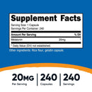 nutricost 20-mg Melatonin Capsules for Sleep Support (Case of 2880)