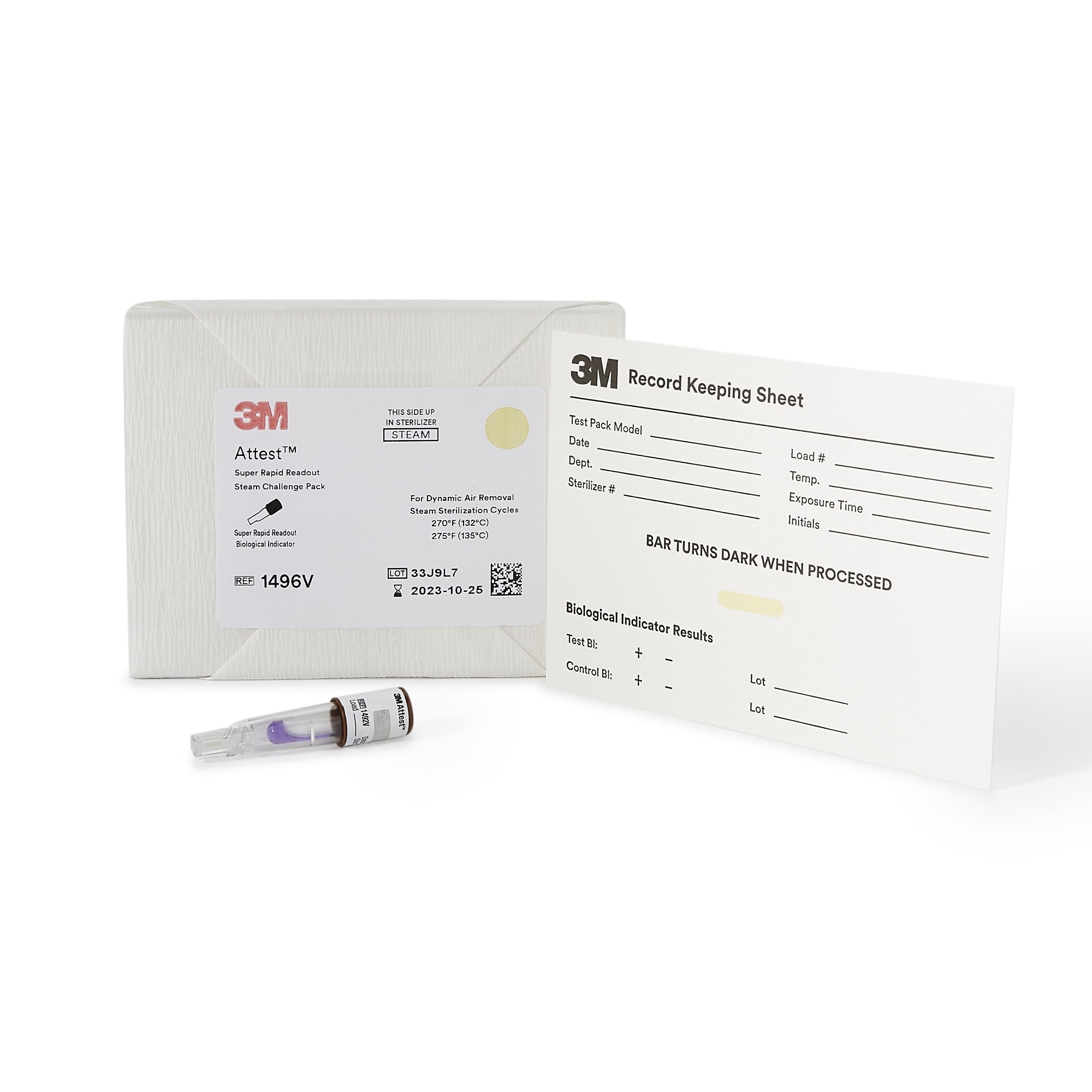 Solventum Corporation 3M Attest Super Rapid Readout Sterilization BI Challenge Pack (24/CS) 