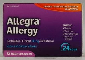 Allegra Allergy 24 Hr Tablets (Box of 15)