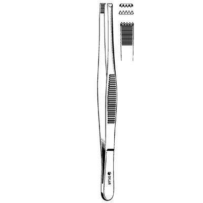 Sklar Adlerkreutz Tissue Forceps - 6", Straight, 4x5 Teeth - 19-1960