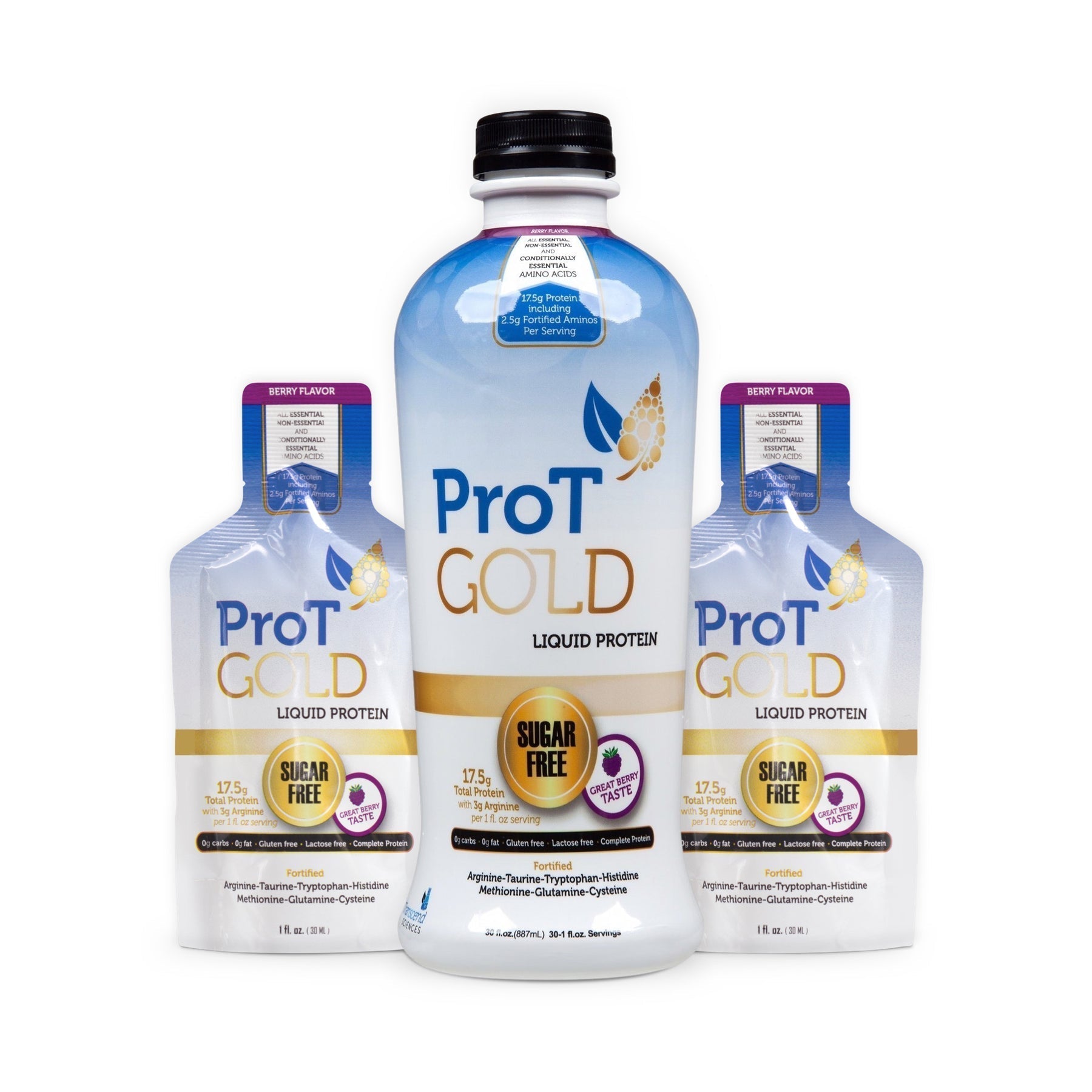 OP2 Labs Prot  ProT Gold Liquid Protein - Berry Flavor 16 oz Bott