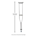 McKesson Brand McKesson Adult Underarm Crutches, 5'2" – 5'10" (16/CS) 