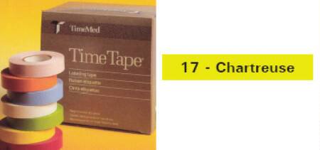 Blank Label Tape Time Multipurpose Label Chartreuse Vinyl 1/2 X 500 Inch 