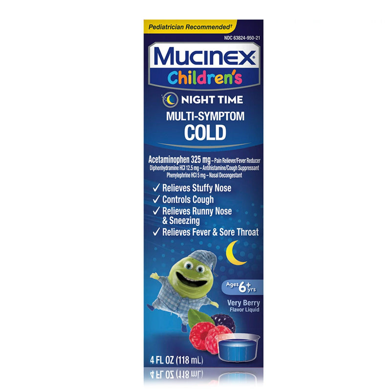 Mucinex Children's Night Time Multi-Symptom Cold Liquid Very Berry Flavor (Each)
