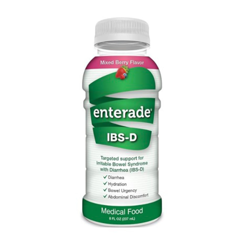 enterade IBS-D Targeted Dietary Support Medical Food, Berry, 8-ounce bottle (Case of 12)